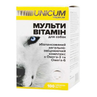 Вітаміни Unicum Рremium для собак полівітаміни, 100 таблеток, 100 г (UN-016) Вітаміни Unicum Рremium для собак полівітаміни, 100 таблеток, 100 г (UN-016)