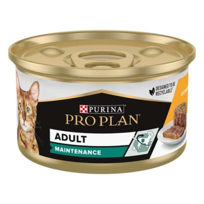 Purina Про План Adult Maintenance 24х85 г вологий корм для дорослих котів з куркою, шматочки в паштеті