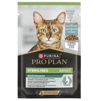 Purina Про План Sterilised 26х85 г влажный корм с океанической рыбой для стерилизованных кошек