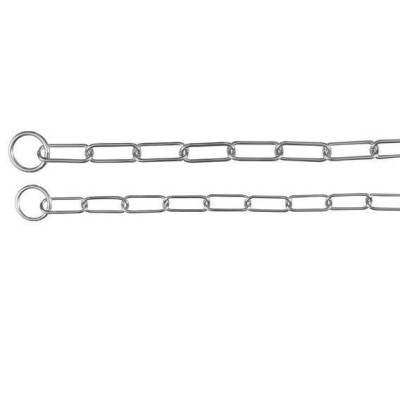 Поводок-удавка Trixie Semi-Choke Chain для собак, крупное звено, 46 см Поводок-удавка Trixie Semi-Choke Chain для собак, крупное звено, 46 см