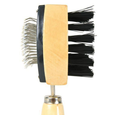 Пуходерка Trixie Soft Brush для собак двухсторонняя, дерево, 10х18 см Пуходерка Trixie Soft Brush для собак двухсторонняя, дерево, 10х18 см