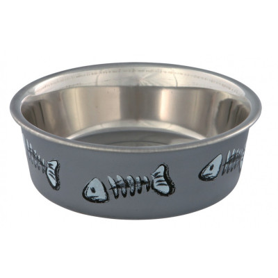 Миска Trixie Stainless Steel Bowl для кошек, металл, прорезиненное основание, 0.3 л Миска Trixie Stainless Steel Bowl для кошек, металл, прорезиненное основание, 0.3 л