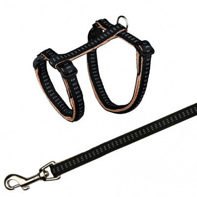 Повідець+шлея Trixie Softline Elegance Cat Harness для котів нейлонова, 27-44 см, 1.2 м