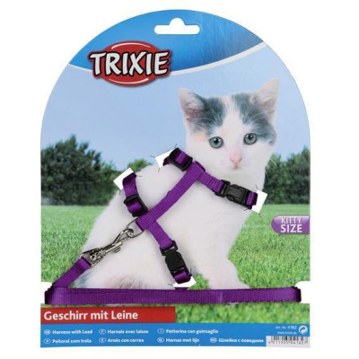 Поводок+шлея Trixie Kitten Harness для кят нейлоновая, 19-31 см, 1.2 м Поводок+шлея Trixie Kitten Harness для кят нейлоновая, 19-31 см, 1.2 м