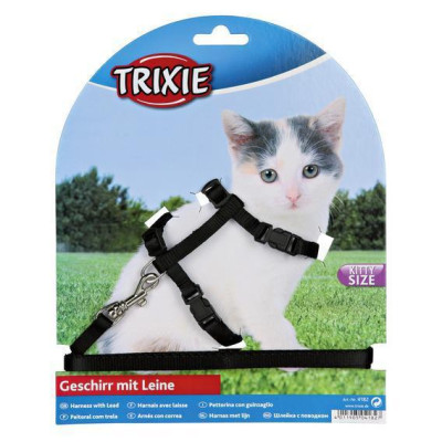 Поводок+шлея Trixie Kitten Harness для кят нейлоновая, 19-31 см, 1.2 м Поводок+шлея Trixie Kitten Harness для кят нейлоновая, 19-31 см, 1.2 м