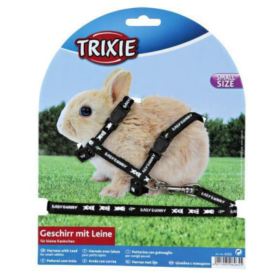 Шлея+поводок Trixie Harness with Leash для крольчат нейлоновый, 20-33 см Шлея+поводок Trixie Harness with Leash для крольчат нейлоновый, 20-33 см