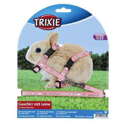 Шлея+поводок Trixie Harness with Leash для крольчат нейлоновый, 20-33 см Шлея+поводок Trixie Harness with Leash для крольчат нейлоновый, 20-33 см