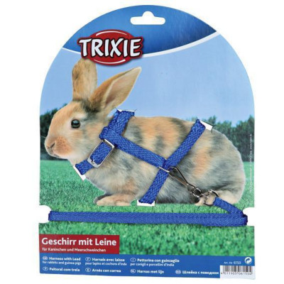 Шлея+поводок Trixie Harness with Leash для грызунов нейлоновый, 25-44 см Шлея+поводок Trixie Harness with Leash для грызунов нейлоновый, 25-44 см