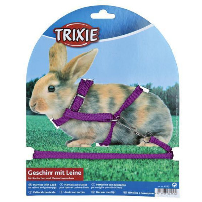 Шлея+поводок Trixie Harness with Leash для грызунов нейлоновый, 25-44 см Шлея+поводок Trixie Harness with Leash для грызунов нейлоновый, 25-44 см