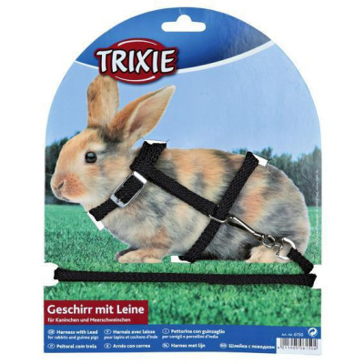 Шлея+поводок Trixie Harness with Leash для грызунов нейлоновый, 25-44 см Шлея+поводок Trixie Harness with Leash для грызунов нейлоновый, 25-44 см