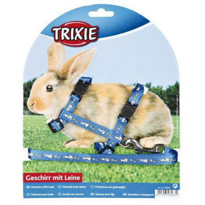 Шлея+поводок Trixie Harness with Leash для грызунов нейлоновый, с рисунком, 25-44 см