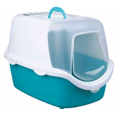 Туалет закрытый Vico Open Top с дверью 40*40*56cm аквамарин/белый