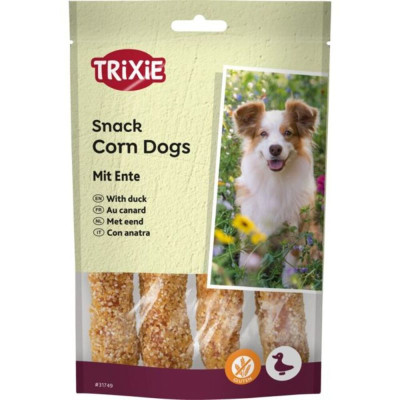 Лакомства Trixie Corn Dogs with Duck для собак с уткой и сыромятной кожей 100 г (31749)