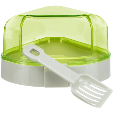 Туалет Trixie Corner Toilet with Roof для грызунов угловой, с лопаткой, 14х8х11 см