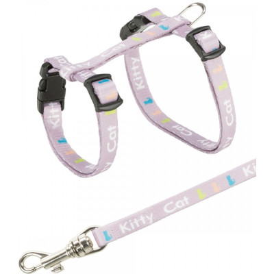 Поводок+шлея Trixie Kitten Harness для кят нейлоновая, 21-33 см, 1.2 м