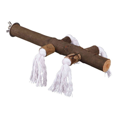 Жердочка Trixie Perch with Rope для птиц деревянная с канатами, 25 см