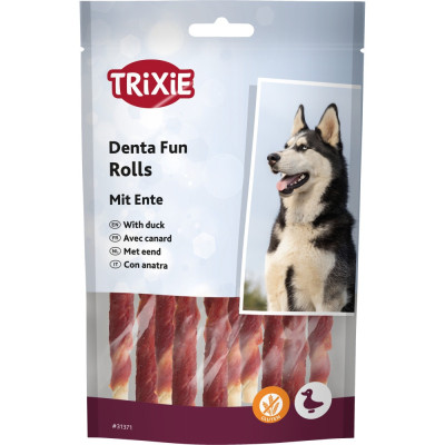 Ласощі для собак Trixie DENTAfun Паличка для чищення зубів, качка, 12 см, 10 шт., 80 г (31371)