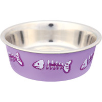 Миска Trixie Stainless Steel Bowl для кошек, металл, прорезиненное основание, 0.3 л Миска Trixie Stainless Steel Bowl для кошек, металл, прорезиненное основание, 0.3 л