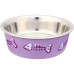Миска Trixie Stainless Steel Bowl для кошек, металл, прорезиненное основание, 0.3 л
