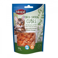 Лакомство Trixie Premio Cheese Chicken Cubes для кошек с курицей и сыром, 50 г Лакомство Trixie Premio Cheese Chicken Cubes для кошек с курицей и сыром, 50 г