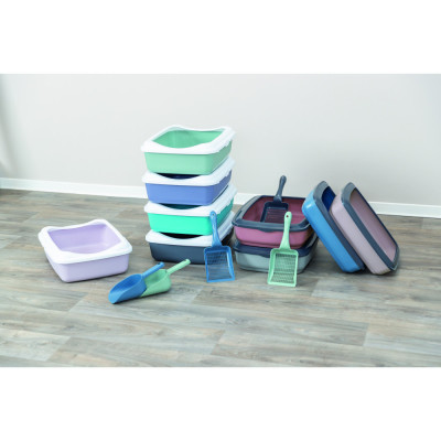 Туалет Trixie Mio Litter Tray для кошек с рамкой, пластик, 32х12х43 см