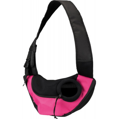 Сумка-переноска «Sling Front Bag», 50 × 25 × 18 см,текстиль, розовая/черная