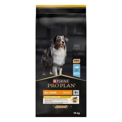 Purina Про План Dog Adult All Size Light Sterilised White Fish 14 кг с белой рыбой для стерилизованных взрослых собак всех пород
