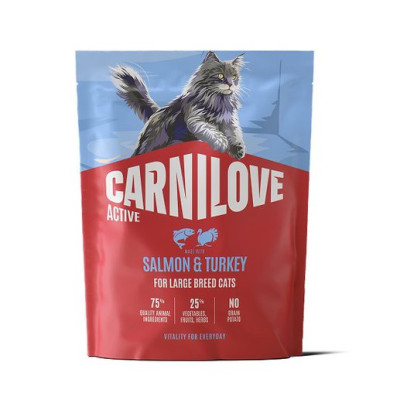 Carnilove Active Salmon & Turkey Large Breed 400 г беззерновой полнорационный корм для кошек с лососем и индейкой