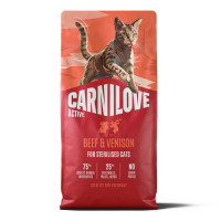 Carnilove Active Beef & Venison Sterilised беззерновий сухий корм для стерилізованих котів з яловичиною та олениною 6 кг Carnilove Active Beef & Venison Sterilised беззерновий сухий корм для стерилізованих котів з яловичиною та олениною 6 кг