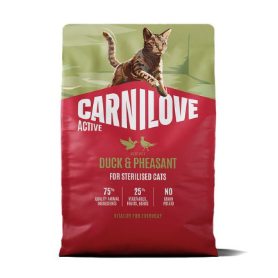 Carnilove Active Duck & Pheasant Sterilised беззерновий сухий корм для стерилізованих котів з качкою та фазаном 2 кг