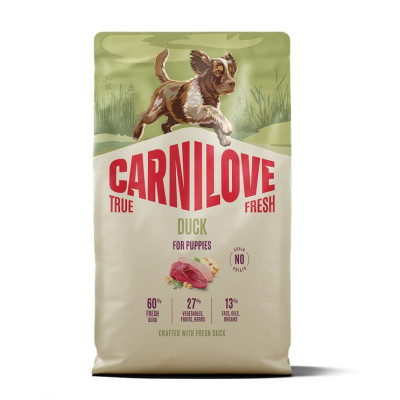 Carnilove True Fresh Puppy 4 кг беззерновой полнорационный корм для щенков с мясом и рыбой