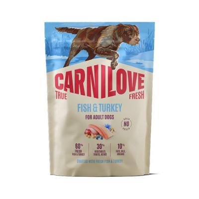Carnilove True Fresh Fish & Turkey 1.5 кг беззерновой полнорационный корм для собак с рыбой и индейкой