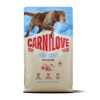 Carnilove True Fresh Fish & Turkey 4 кг беззерновой полнорационный корм для собак с рыбой и индейкой