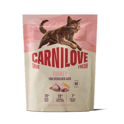Carnilove True Fresh Turkey Sterilised 400 г беззерновой корм для стерилизованных кошек с индейкой