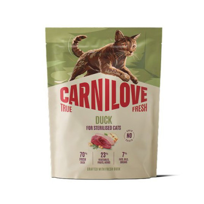 Carnilove True Fresh Duck Sterilised 400 г беззерновий корм для стерилізованих котів з качкою