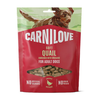 Carnilove Soft Snack Quail with Oregano 200 г беззерновое мягкое лакомство для собак с перепелом и орегано Carnilove Soft Snack Quail with Oregano 200 г беззерновое мягкое лакомство для собак с перепелом и орегано