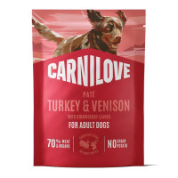 Carnilove Turkey & Venison with Strawberry Leaves 300 г беззерновой сухой корм для собак с индейкой и олениной Carnilove Turkey & Venison with Strawberry Leaves 300 г беззерновой сухой корм для собак с индейкой и олениной