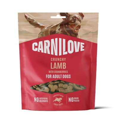 Carnilove Crunchy Snack Lamb with Cranberries 200 г хрустящее беззерновое лакомство для собак с ягнёнком и клюквой