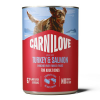 Carnilove Salmon & Turkey 400 г влажный корм для собак с лососем и индейкой Carnilove Salmon & Turkey 400 г влажный корм для собак с лососем и индейкой