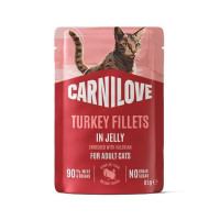 Carnilove Jelly Turkey with Valerian 85 г беззерновой влажный корм для взрослых кошек с индейкой и валерианой Carnilove Jelly Turkey with Valerian 85 г беззерновой влажный корм для взрослых кошек с индейкой и валерианой