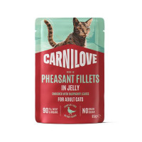 Carnilove Jelly Pheasant with Raspberry Leaves 85 г беззерновий вологий корм для дорослих котів з фазаном та листям малини Carnilove Jelly Pheasant with Raspberry Leaves 85 г беззерновий вологий корм для дорослих котів з фазаном та листям малини