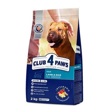 Клуб 4 Лапы Premium Lamb 2 кг сухой корм для собак всех пород с чувствительным пищеварением с ягненком
