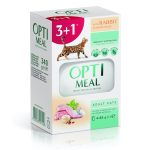 Optimeal Adult Cats Rabbit white sauce - влажный корм с кроликом в белом соусе для взрослых кошек