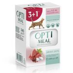 Optimeal Veal in Cranberry для кошек с телятиной в клюквенном соусе набор (3+1) 340 г