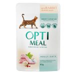 Optimeal Adult Cats Rabbit white sauce - влажный корм с кроликом в белом соусе для взрослых кошек