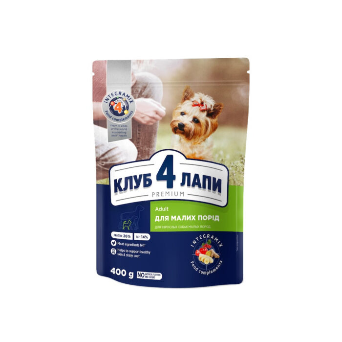 Клуб 4 Лапы Premium Small для собак с курицей 400 г — изображение 2