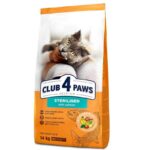 Клуб 4 Лапы Premium Sterilised Salmon 14 кг сухой корм для стерилизованных кошек с лососем