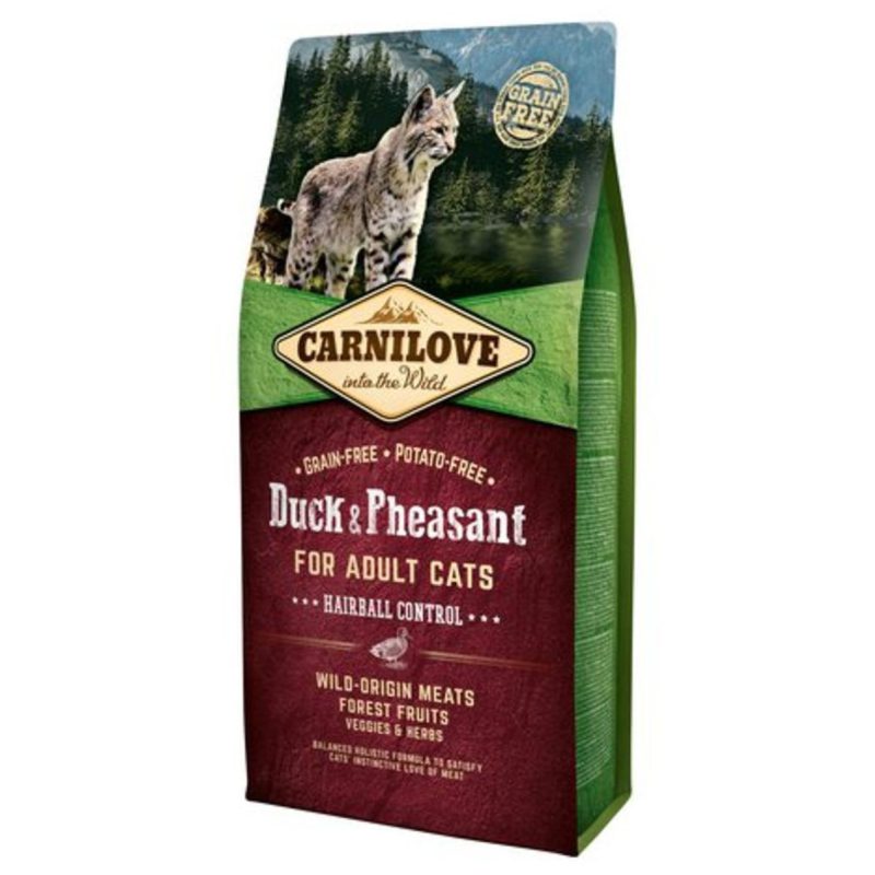 Carnilove Duck Pheasant Hairball Control 2 кг сухой корм для кошек с уткой и фазаном Carnilove Duck Pheasant Hairball Control 2 кг сухой корм для кошек с уткой и фазаном