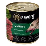 Savory Dog Gourmand 4 Meats 800 г влажный корм для собак всех пород с четырьмя видами мяса