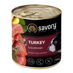 Savory Dog Gourmand Turkey 400 г влажный корм для взрослых собак всех пород с индейкой
